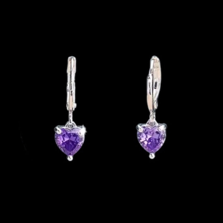 Purple Heart - earrings