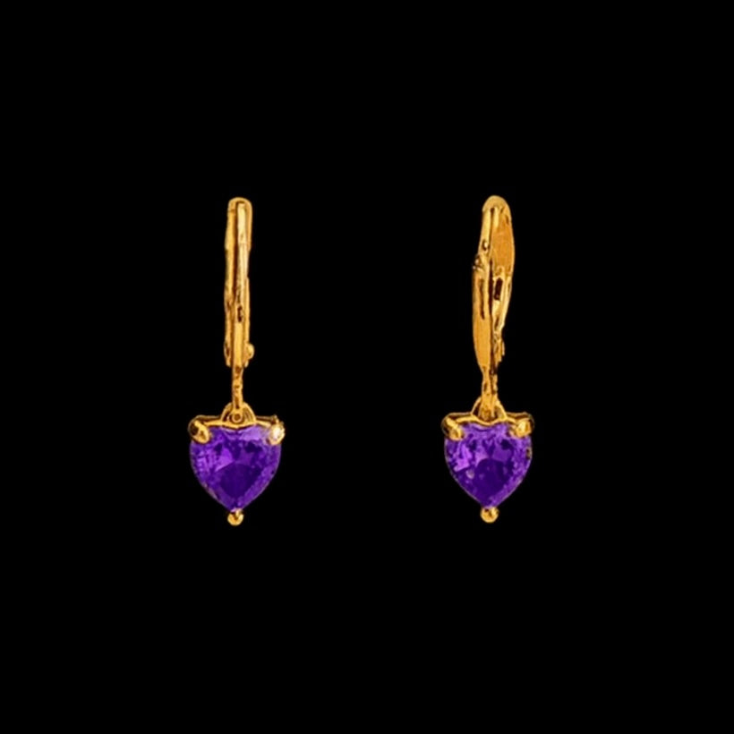 Purple Heart - earrings