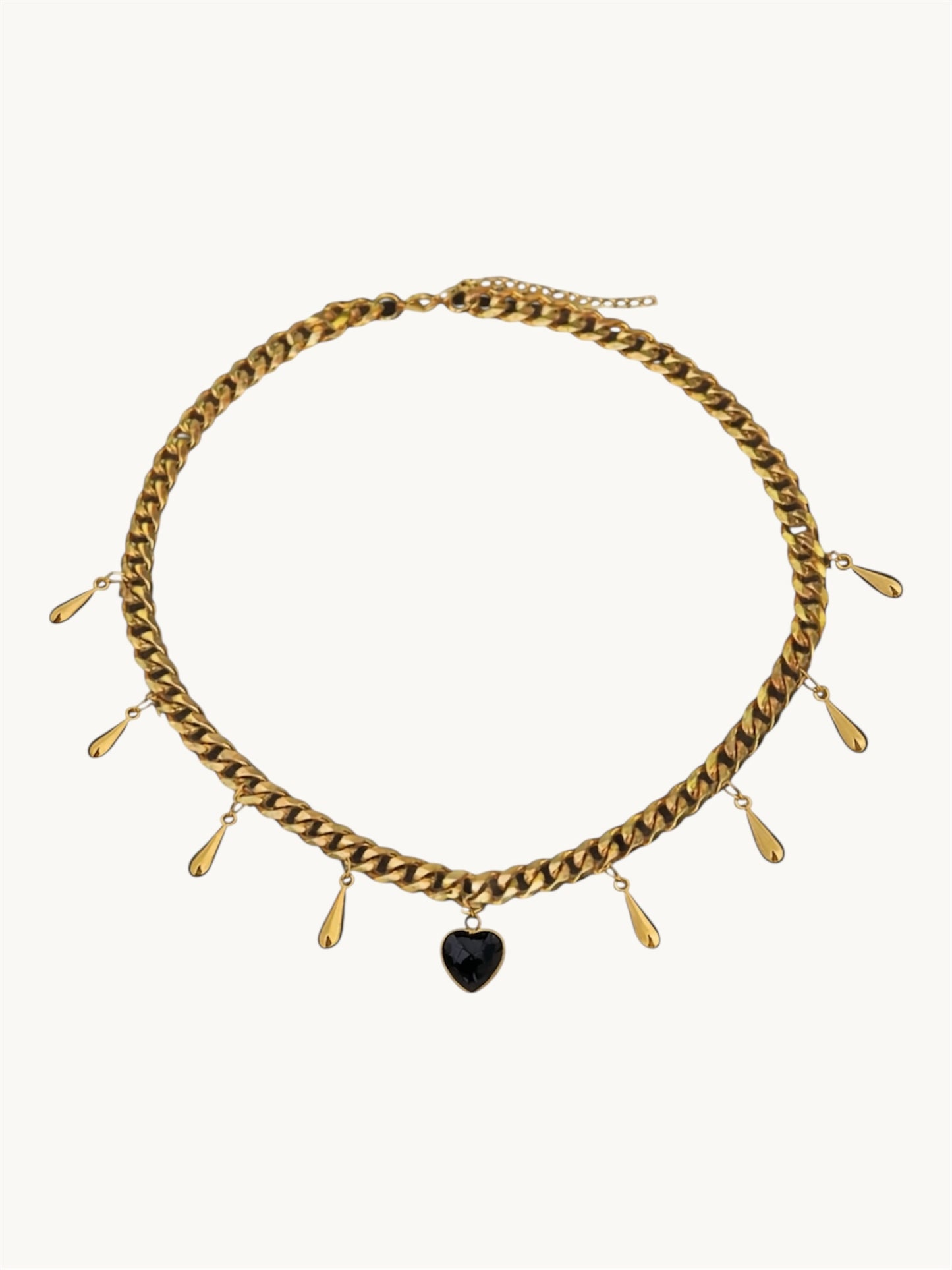 Edgy heart drop - necklaces