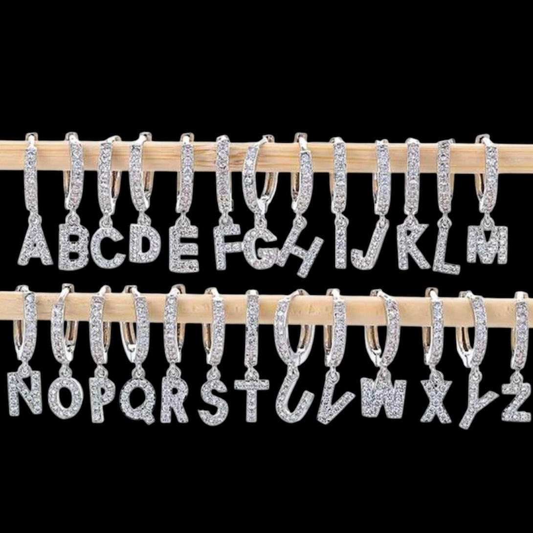 Letter earrings