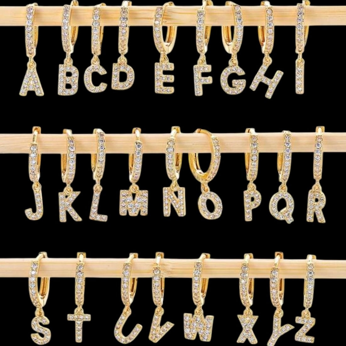 Letter earrings