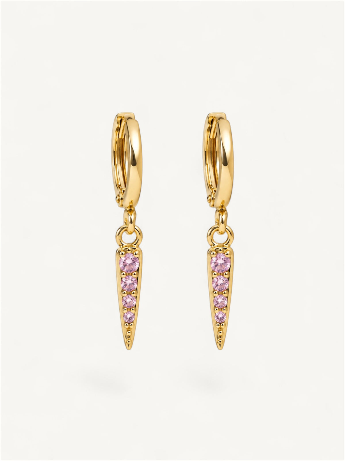 Shard spike - earrings pink