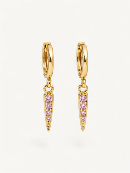 Shard spike - earrings pink