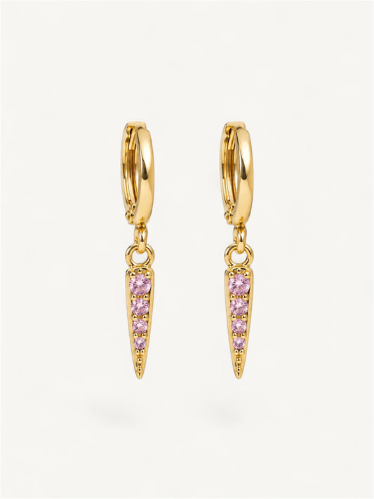 Shard spike - earrings pink