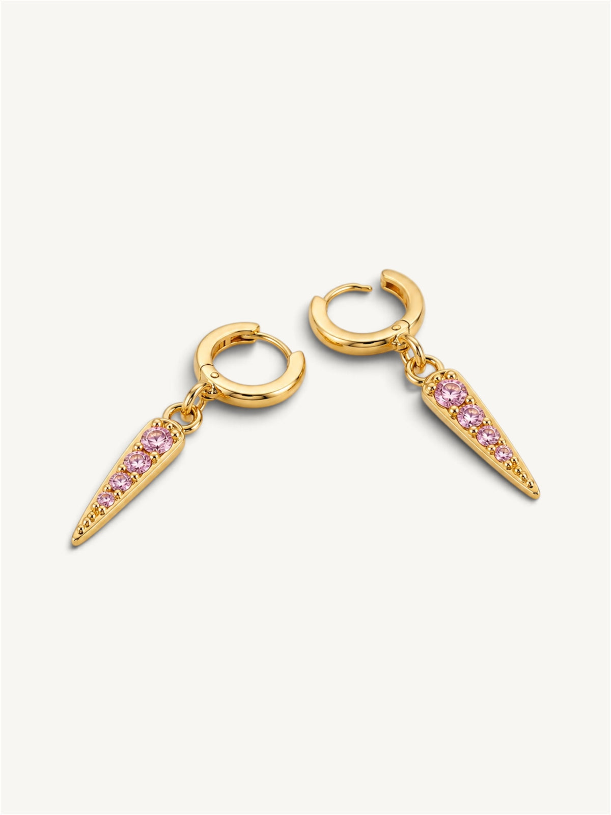 Shard spike - earrings pink