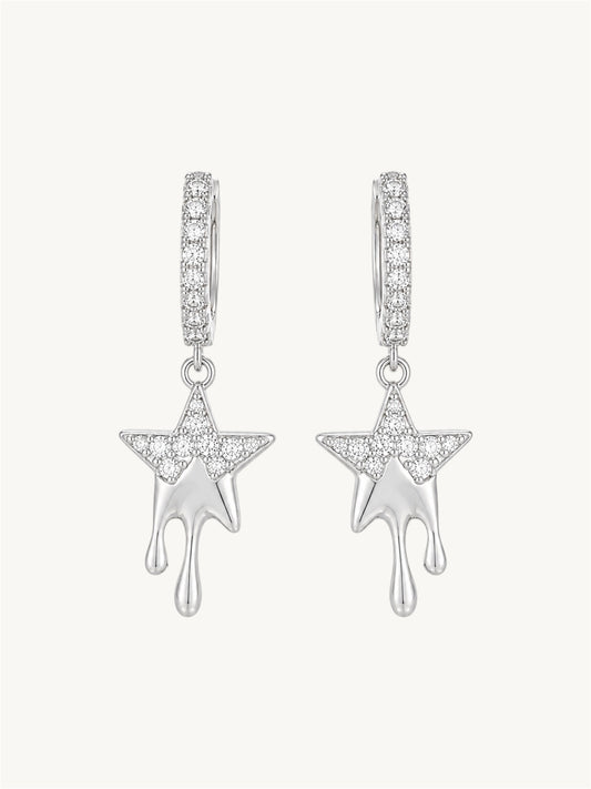 Melted star - earrings