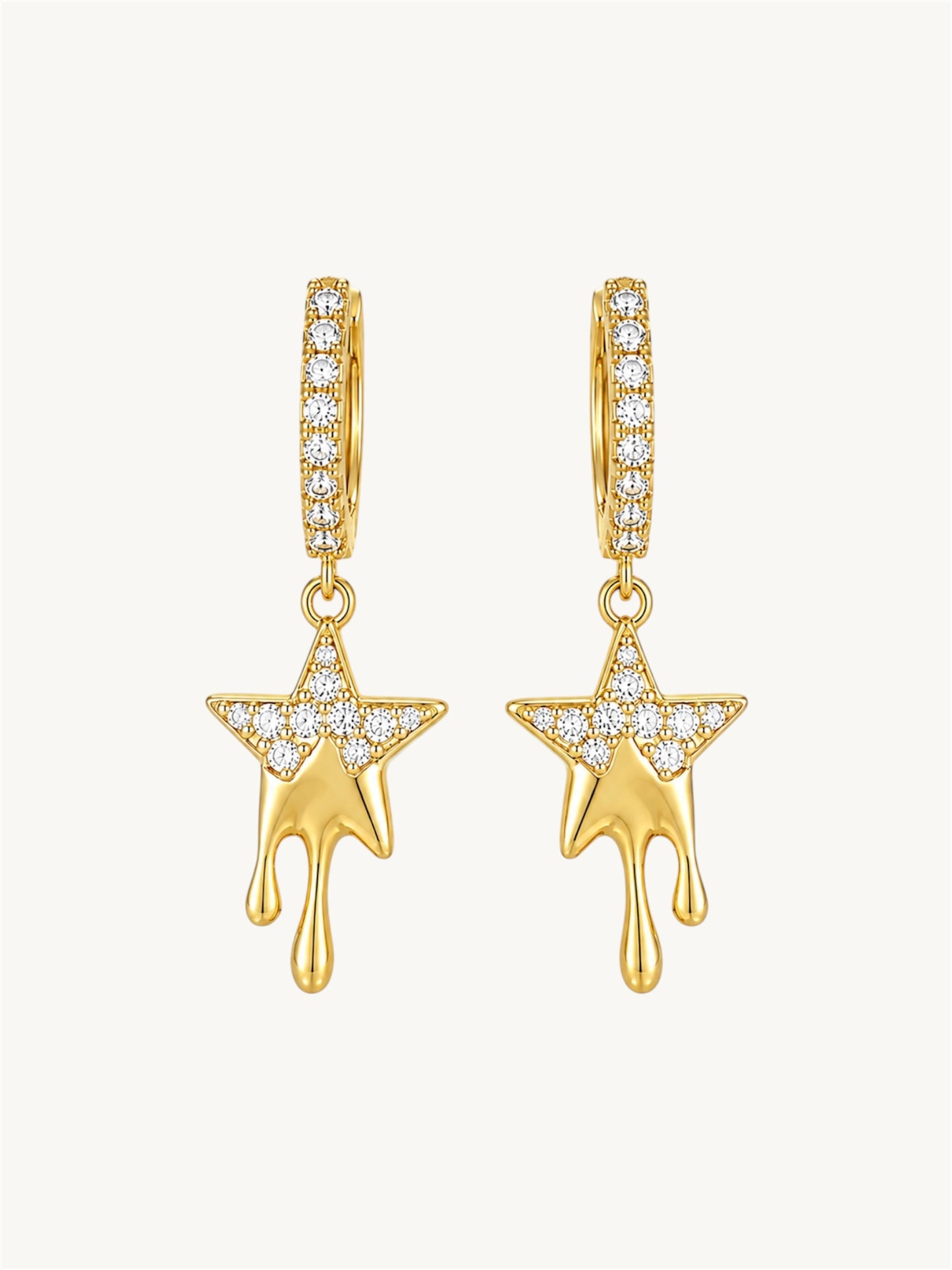 Melted star - earrings