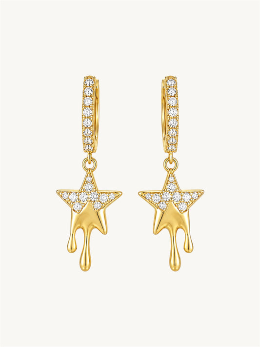 Melted star - earrings