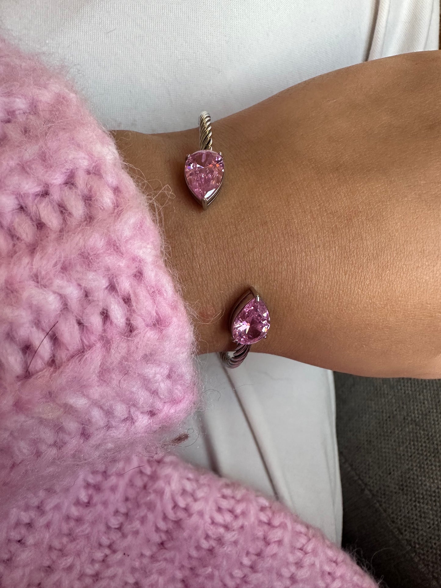 Drop bracelet - pink