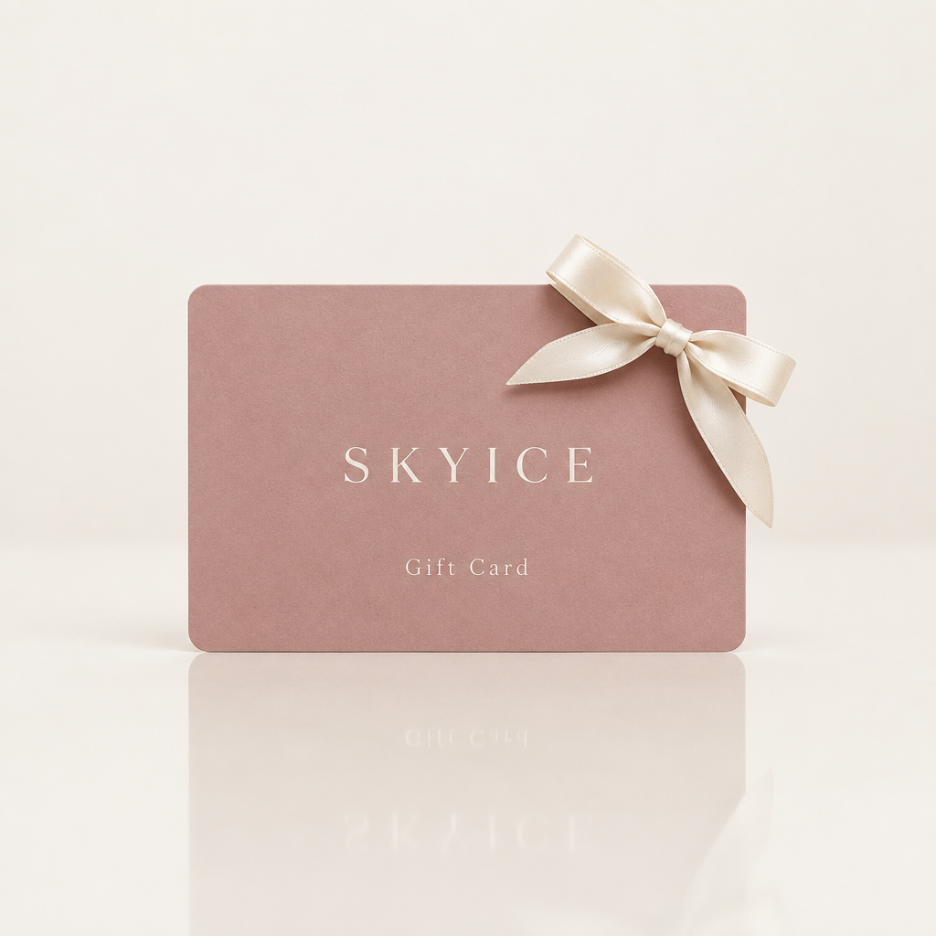Presentkort med SKYICE och sidenband